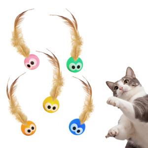 TEMU 고양이 & 실내 고양이용 5개 세트 - 고강도 바운싱 플라스틱 볼 장난감, 소형 견종에 적합, 자가 놀이 운동 & 상호작용 사냥 게임, 새끼 고양이 발달 & 실내 자극용