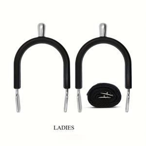 TEMU 필수 주조 고무 스퍼 세트 1쌍 - 주조 고무 스퍼 1쌍 + 스퍼 스트랩 1쌍, 라이더 전용, 정밀한 핏, 승마용 고품질 선택