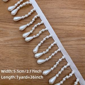 TEMU 1야드/36인치 프린지 진주 레이스 수제 비즈 레이스 DIY 커튼 패치 의류 장식 레이스 트림, 드레이핑 프린지 진주 펜던트 비즈 레이스 트림 액세서리, DIY 램프 장식, 의류, 커튼 장식용, 소파, 커튼, 휴일 장식 재료, 공예, 재봉, 홈 데코, 아트 프로젝트에 적합