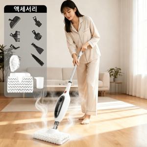 TEMU 스팀 걸레 | 다기능 스팀 클리너 18초 쾌속 예열 350ml 대용량 물통 고온 고압 살균 안전 보호 설계