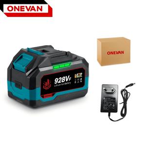 TEMU ONEVAN 21V 충전 배터리팩, 리튬이온 대용량, 전력량 디스플레이, 드릴 임팩 렌치 체인소 트리머 블로워 잔디깎이 세차기 청소기 다양한 공구 사용, 내구성 하우징, 안정 출력, 빠른 충전, 야외 작업, DIY, 정원 관리, 자동차 세차, 현장 작업 필수 배터리