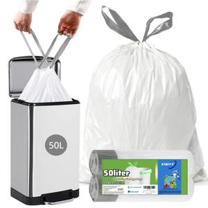 TEMU 100개입, 30L 쓰레기 봉투 5롤, 강력 쓰레기 봉투, 드로스트링 쓰레기 봉투, 30L 주방 전용 쓰레기 봉투, 주방, 욕실, 거실 및 샤워실에 적합, 운반 및 처리 용이, 대형 쓰레기 봉투, 중형 쓰레기 봉투