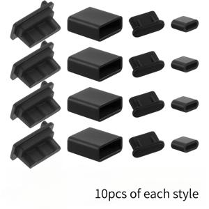 TEMU USB 커버 4종 40개, USB-A 암컷/수컷용 USB 포트 커버 먼지 플러그, 휴대폰 방진 플러그, Type-C 캡, Type-C 충전 포트 캡, USB-C 포트, 보호