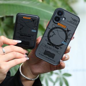 TEMU 휴대폰 케이스 - 2-In-1 세트] 항공 지리도 디자인 마그네틱 휴대폰 케이스 및 카드 홀더, iPhone 13, 11, 17, 17 Pro, 16, 14, 15, 15 Pro, 15 Plus, 15 Pro Max, 12 Pro, 13 Pro, 14 Pro, 12 Mini, 13 Mini, 11 Pro Max, 12 Pro Max 호환