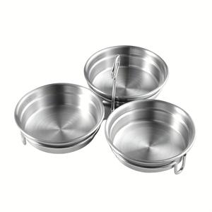TEMU 3개 세트 스테인리스 스틸 계란 찜기, 가정용 완벽한 삶은 계란, 수란, 아침 식사용 찜계란. 평평한 바닥 디자인과 다양한 패턴으로 맛있고 건강한 계란 완성