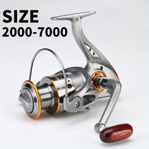 TEMU DC1000-7000 시리즈, 회전식 낚시 릴, 5.2:1 기어비, 26 Lbs 드랙 파워, 알루미늄 합금 풀 메탈 스풀, 스피닝 낚시 릴, 좌우 핸드 유니버설, 부드럽고 민감한 작동, 내구성 좋은 낚시 장비