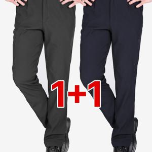 TEMU (1+1)( 2장세트! ) 남성 빅사이즈 여름바지 가볍고 쾌적한 홀겹원단 깔끔한 베이직 기본 무지 등산 바지(B2OP1LP035M)