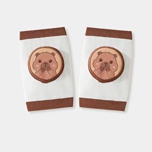 TEMU 어린이용 PC 무릎 보호대 1/4쌍, 봄/여름 얇은 스타일, 실내용, 남아, 여아, 유아, 아기용, 기吃饭기며걷기 배우기용, 낙상 방지, 미끄럼 방지, 팔꿈치 보호대