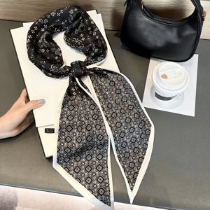 TEMU 레트로 플로럴 너트 패턴 여성 스카프, 엑스트라 롱 사이즈, 다기능, 넥 스카프 벨트 헤어밴드, 부드러운 이중 레이어 소재, 여성용 패션 액세서리, , 파티 액세서리, 봄 여름 가을 사용