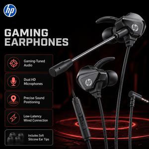 TEMU HP 유선 게이밍 이어버드 3.5mm, 분리형 붐 마이크 및 인라인 볼륨 컨트롤 포함, 선명한 음성 채팅을 위한 듀얼 마이크 노이즈 감소, Hi-Fi 듀얼 드라이버 스테레오 사운드, 게이밍 스트리밍을 위한 초저지연, PC 노트북 휴대폰용 노이즈 격리 이어폰, e스포츠 및 온라인 수업에 이상적, 완벽한 졸업 선물