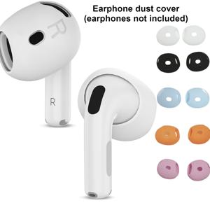 TEMU Airpods 4 이어버드 커버 5쌍, 실리콘 Airpod 4 헤드폰 케이스 미끄럼 방지 소프트 Air Pod 4 추가, Airpods 4 초슬림 이어컵에 적합 Apple 헤드폰 미끄럼 방지 이어폰 케이스 4세대 이어컵 케이스