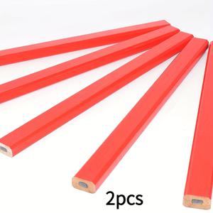 TEMU 목공 연필, 납작한 검정색 팔각형 목수 연필, 교체 가능한 코어 목공 마킹 연필
