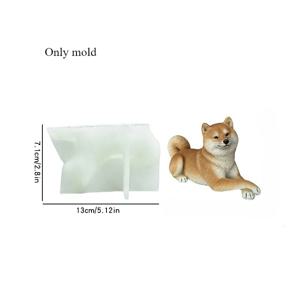 TEMU 레진 실리콘 몰드, 귀여운 시바견 실리콘 몰드, 강아지 시리즈 실리콘 몰드, DIY 양초, 비누, 석고, 레진 액체 및 클레이 공예품 및 장식용, 내구성 있고 재사용 가능, 발렌타인데이, 크리스마스, 부활절, 추수감사절, 생일 선물 및 따뜻하고 로맨틱한 분위기의 집 장식에 매우 적합, 양초 실리콘 몰드 액세서리