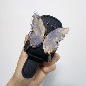 TEMU 나비 디자인 차량 햇빛 가리개 안경 클립, 트렌디한 차량 선글라스 정리 클립, 안경 보관 랙, 차량 내부 장식, 여성용 차량 액세서리