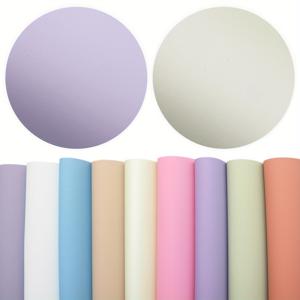 9개 솔리드 컬러 무광 인조 가죽 원단, 7.87X12.99인치, PVC 재질 합성 가죽 – 귀걸이, 가방, 헤어 리본 및 공예품 제작에 적합