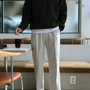 TEMU 남성 패션 V넥 지퍼 디자인 단색 드롭 숄더 스웨터 가을 겨울 캐주얼 니트