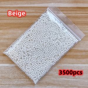 TEMU 3500개 4mm 구멍 비즈, 화이트 & 베이지 스페이서 비즈, 핸드메이드 DIY 액세서리, 팔찌 목걸이 귀걸이 공예 필러 재료