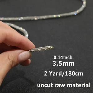 TEMU 2야드 라인스톤 스트링 스팽글 3.5/4/5mm 파이프 장식 - 주얼리 제작, 팔찌, 목걸이, 신발끈, 가방 스트랩 재료 - 비즈 와이어 및 스레드, 주얼리 제작 용품, 공예 용품, 장식 스팽글, 내구성 좋은 스레드