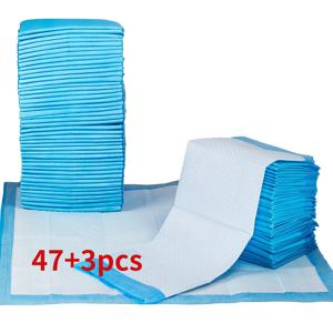 TEMU 48+2개입/47+3개입 일회용 강아지 트레이닝 패드, 누수 방지 블랙 기술, 애완 동물 소변 패드, 두꺼운 흡수성 강아지 및 고양이 업그레이드된 바닥 레이어, 빠른 흡수, 빠른 건조, 멀티팩, 일상 사용에 용이한 세척