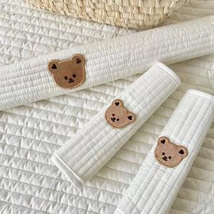 TEMU 3pcs 아기 유모차 추가 세트 - 어깨 스트랩 커버 2개 및 핸들 커버 1개 포함, 부드러운 유모차 손잡이 및 좌석 어깨 스트랩 커버, 3D 자수 패턴, 미끄럼 방지 어깨 패드, 아기 유모차에 적합