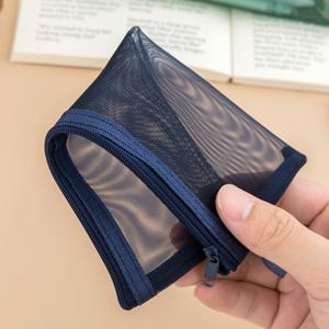 TEMU 통기성 나일론 메쉬 메이크업 브러쉬 정리함 – 대형 투명 화장품 가방, 브러쉬, 립스틱, 아이라이너에 적합, 속건성 여행용 세면도구 파우치, 전문 메이크업 및 학생용으로 설계, 내구성 있는 수납 정리함, 색상 랜덤|화장품정리함