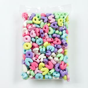 TEMU 약 500g 약 175개 재미있는 컬러 3D 알파벳 구슬, 독특한 디자인 A-Z 알파벳 아크릴 6mm 큰 구멍 아크릴 알파벳 구슬, 영어 구슬, DIY 목걸이, 팔찌, 휴대폰 장식 체인 루즈 비즈용 - 주얼리 제작용 비즈 - 독립기념일 발렌타인데이 선물