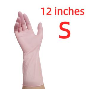 TEMU 26개 핑크 니트릴 장갑, 길이 12인치, 미끄럼 방지 도트 손가락 팁, 터치스크린 호환, 파우더 프리, 왼손/오른손 모두 사용 가능, 주방 청소, 욕실 청소 및 가정 청소 필수품