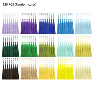 TEMU 120개 대용량 북마크 태슬, 5인치 부드러운 Y자형 고리 달린 태슬, 북마크, DIY 공예 및 열쇠고리 만들기용, 멀티 컬러 태슬 세트