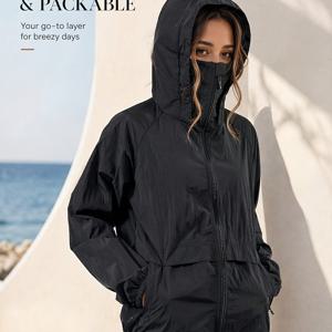여름 여성용 아이스 섬유 원단 초박� 경량 긴소매 후드티, 패셔너블한 캐주얼 속건성 통기성 스포츠 자켓, 하이킹 및 낚시와 같은 야외 활동에 적합