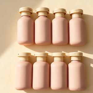 TEMU 미끄럼 방지 뚜껑 포함 반투명 로션 병 8개 팩, 재충전 가능 - 핸드 솝, 바디 워시, 용기 용, 욕실, 샤워, 스파용 고급 선물 세트 - 플라스틱 재충전용 병 (라벨 없음)