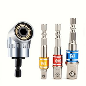 TEMU 드라이브 소켓 어댑터 연장 키트 4개, 임팩트급 전동 공구 세트, 임팩트 드릴 액세서리, 임팩트 드릴 비트, 1/4