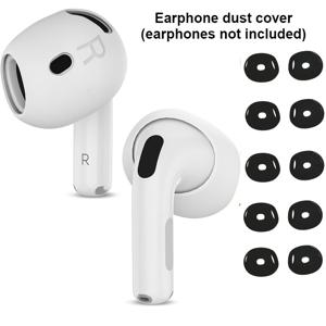 TEMU Airpods 4 이어버드 커버 5쌍, 실리콘 Airpod 4 헤드폰 케이스 미끄럼 방지 소프트 Air Pod 4 추가, Airpods 4 초슬림 이어컵에 적합 Apple 헤드폰 미끄럼 방지 이어폰 케이스 4세대 이어컵 케이스