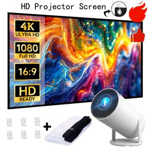 TEMU 60인치 휴대용 프로젝션 스크린, 홈시어터 및 야외 영화용 - 4K UHD 접이식 주름 방지 스크린, 경량 프레임, 캠핑, 여행, 뒷마당 영화에 적합, 스마트폰, 노트북, 프로젝터용