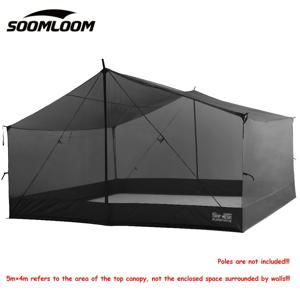 TEMU Soomloom의 넉넉한 모기장, 5X4미터 직사각형 타프 디자인 - 스커트가 있는 휴대용 경량 해충 방지 솔루션, 캠핑, 파티오 사용, 뒷마당 휴식, 하이킹 등 여름 야외 활동에 적합
