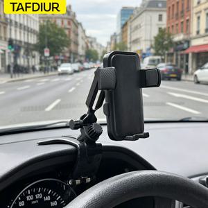 TEMU TAFDIUR 차량용 휴대폰 거치대, 360도 회전 대시보드 클립형 휴대폰 홀더, 4.7-7인치 스마트폰용 범용 흔들림 방지 GPS 내비게이션 브래킷, 핸즈프리 운전 액세서리