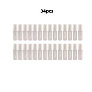 TEMU 1.2ml 립글로스 튜브 립글레이즈 튜브 메이크업 터치업 립글로스 디스펜싱 34개입