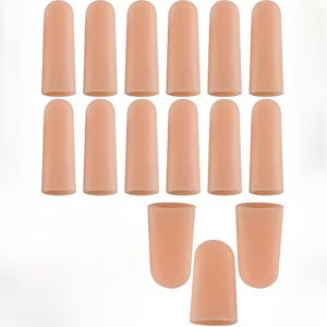 TEMU 젤 핑거 커버, 미디엄 사이즈 라이트 베이지, 유연한 남녀공용 디자인, 모든 일상 활동에 편안함