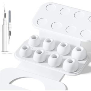 TEMU for Pro 3용 교체용 이어팁, 이어팁 보관 케이스 및 클리닝 펜 포함, 부드러운 소재, 장시간 착용해도 편안함