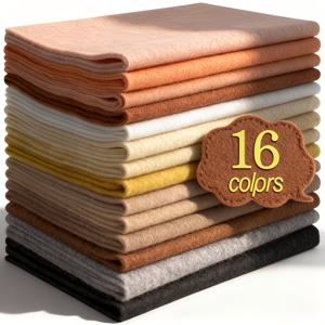 TEMU 16개 묶음 8인치 x 35인치 미리 재단된 부드러운 펠트 시트 - 멀티 컬러 혼합 팩, 수공예에 적합. 수공예를 위해 특별히 디자인된 펠트 원단