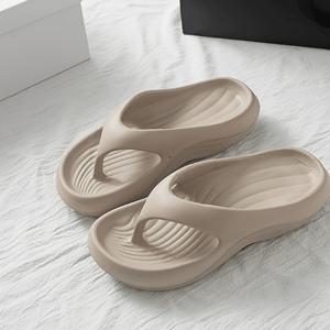 TEMU 남녀 공용 , 두꺼운 밑창 EVA 치발기 샌들, 아치 지지, 미끄럼 방지 캐주얼 해변 및 수영장 슬라이드, 여성 신발