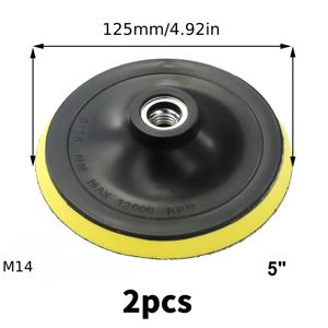 TEMU 2개/4개 5인치 자가 점착 샌딩 디스크 백킹 플레이트 M14 나사산 앵글 그라인더 연마 패드 사포 디스크