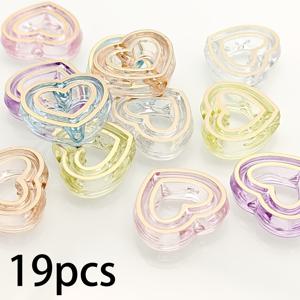 TEMU 19개 24mm 하트 모양 직구 아크릴 구슬, 속이 빈 DIY 공예 재료, 의류 장식 액세서리, 핸드메이드 비즈 공예용품, DIY 구슬 공예 및 주얼리 제작용품, 미술, 공예 및 재봉용품, 장식용 구슬, 목걸이, 팔찌, 귀걸이, 휴대폰 고리, 열쇠고리, 가방 고리 및 기타 핸드메이드 액세서리용