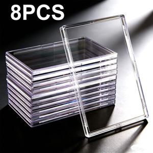 TEMU 8개 투명 하드 아크릴 탑로더 카드 슬리브 보호 케이스 홀더, 트레이딩 카드 TCG MTG 유희왕 야구 스포츠 카드 보관 ZSY