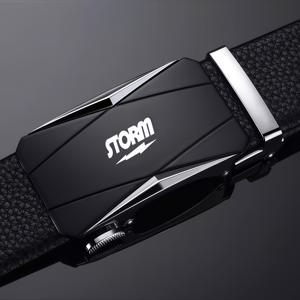 TEMU STORM 로고 남성용 벨트, 간편하고 가벼운 잠금을 위한 자동 버클, 깔끔하고 선명한 라인으로 꼭 맞고 안정적인 착용감 제공, 정장과 캐주얼 의상 간 자유로운 전환 가능, 성숙하고 세련된 선물 선택