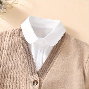 TEMU 얇은 시폰 칼라 흰색 우아한 분리형 옷깃 칼라 피터팬 칼라 디키 칼라 블라우스 여성용 하프 셔츠