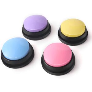 TEMU 4pcs 개 음성 녹음 버튼, 애완 동물 통신 훈련 부저, 개에게 말하기 가르치기, 배터리 없음