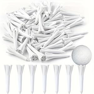 TEMU 골프 티 50개입, 플라스틱 숏 골프 티 1-1/2인치 대량 골프 티, 아이언, 파삼, 하이브리드용 골프 훈련 액세서리 골프 연습 도구