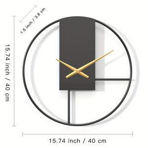 16인치/40cm 패션 메탈 아이론 인기 저소음 거실 침실 벽시계
