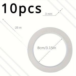 공예 및 스크랩북용 양면 테이프 10개입 - 1/8인치 얇은 강력 접착제, 롤당 82피트, 잔여물 없음, 종이, 천, 사진, 카드, 홈 데코, 포토 마운팅용 | 투명 접착 테이프 | 매끄러운 질감 테이프, 스크랩북 용품