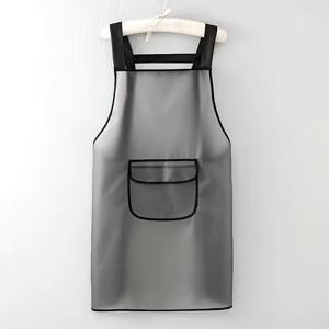 TEMU 포켓이 있는 내구성 폴리우레탄 주방 앞치마 - 남녀공용 무릎 길이 - 요리, 식사 및 해산물 준비에 완벽
